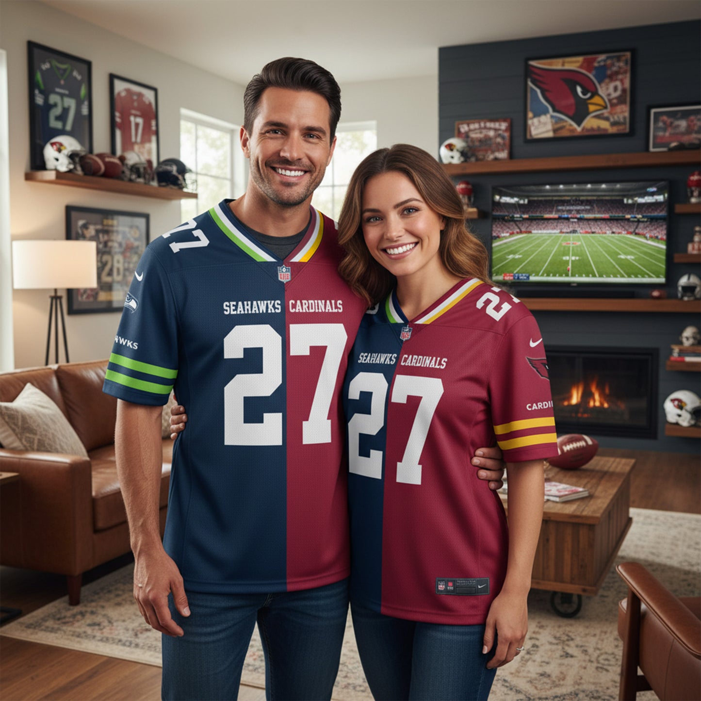 San Francisco 49ers House Divided Vneck Football Jersey Custom Name, Number And Team, Sport Jerseys, Sport Gifts ETRG-09293762