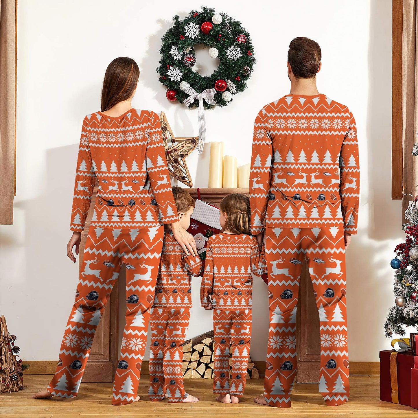 Denver Broncos Pajamas Custom Name, Christmas Giffs For Sport Fans ETRG-10023767