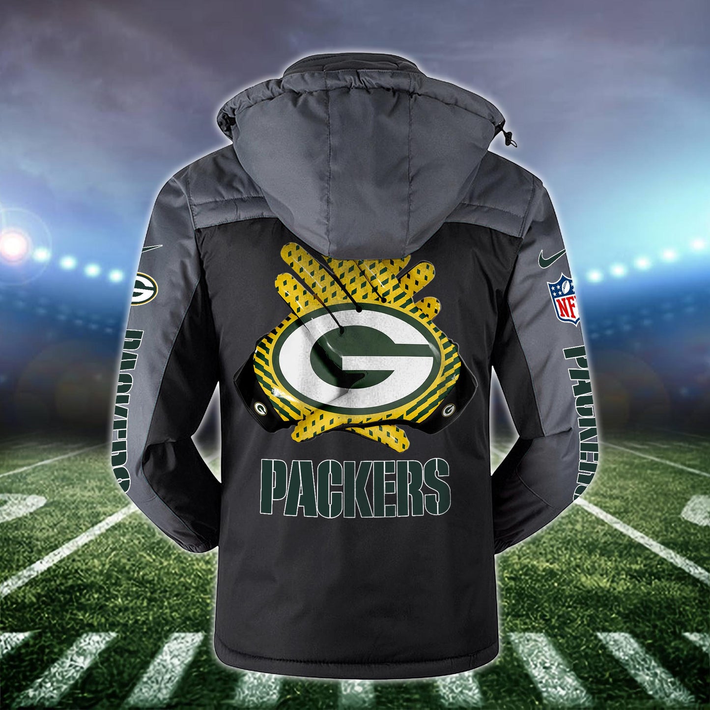 Green Bay Packers 2D Windbreaker Hooded Jacket Custom Name, Sport Jacket For Fan ETRG-10033833