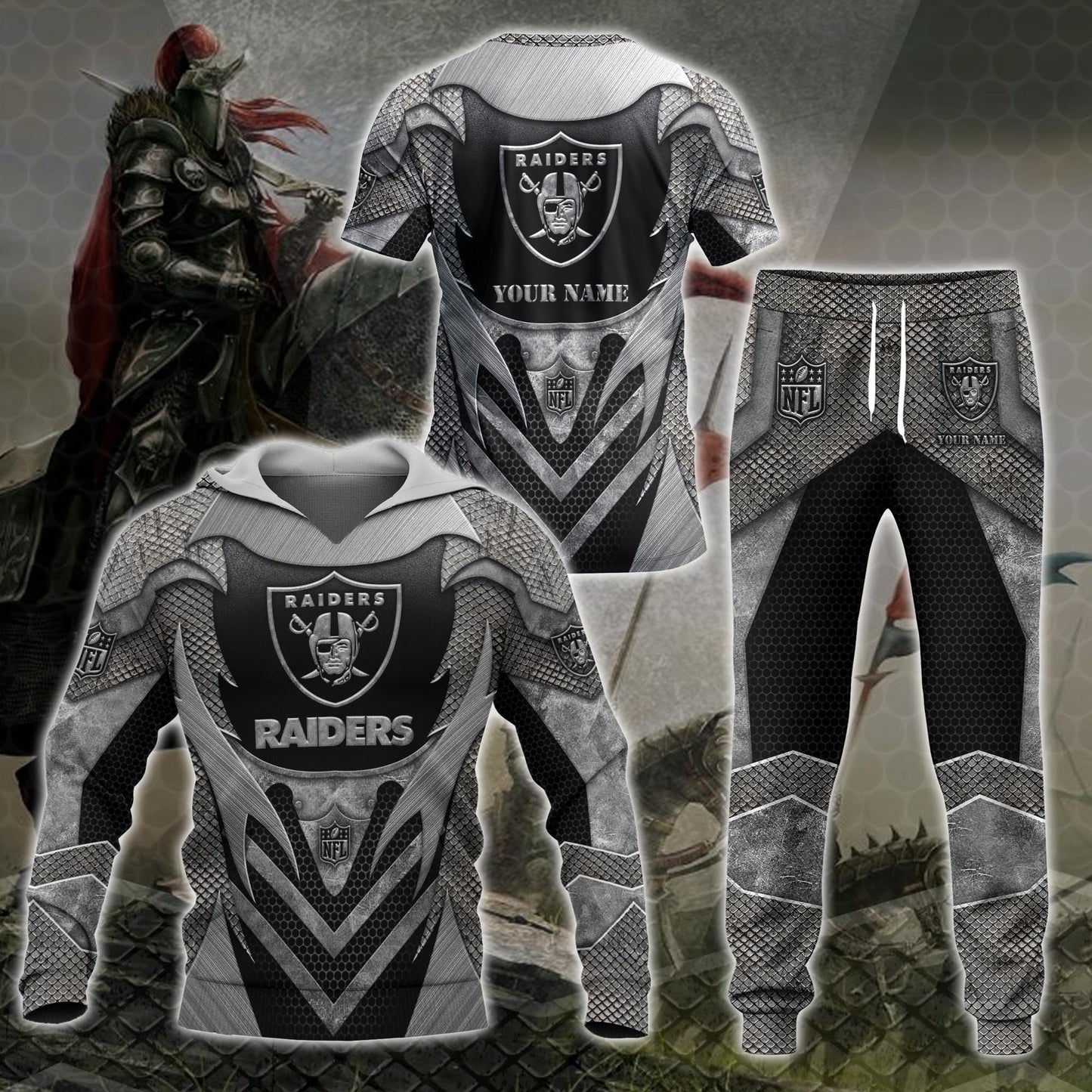 Las Vegas Raiders Hoodie, Tshirt, Sweater, Zipper And Sweatpants Custom Your Name, Sport Gift For Fans ETRG-53147