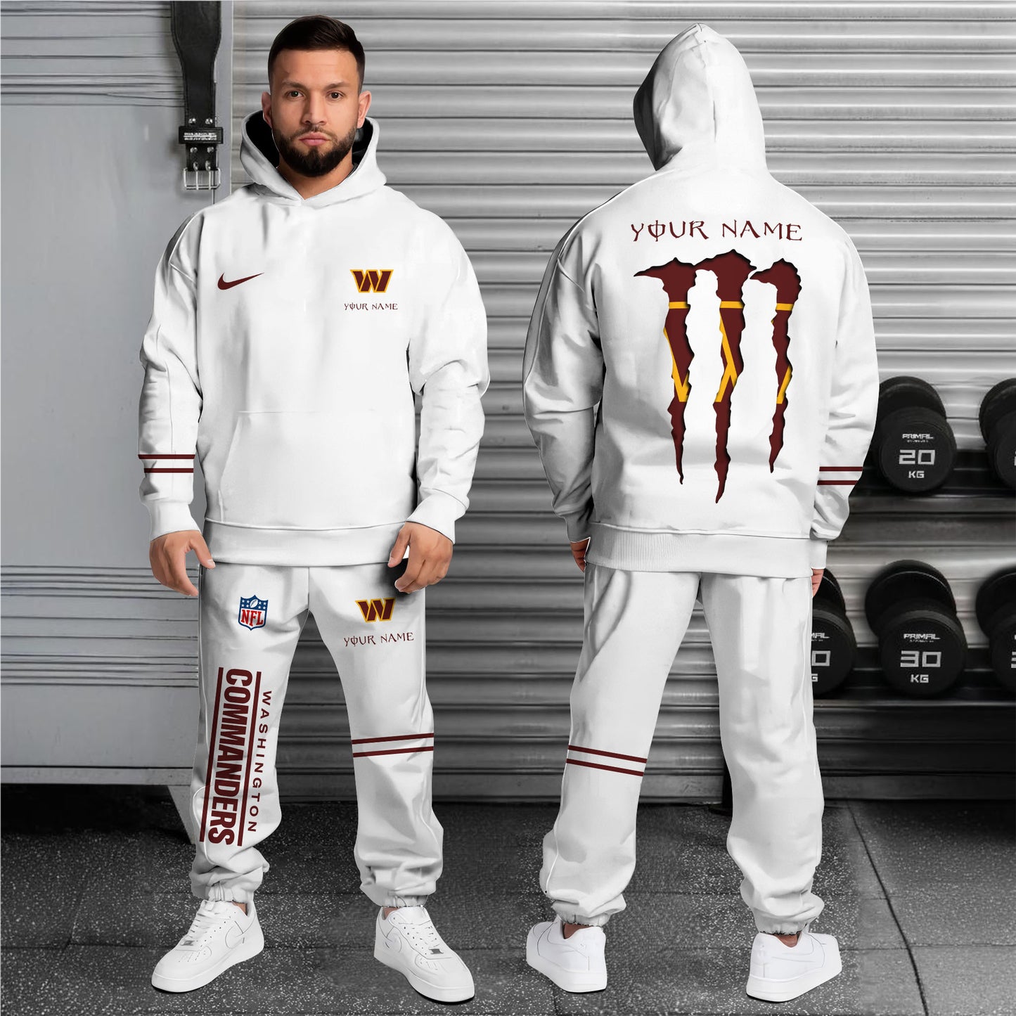 Washington Commanders Combo Hoodie And Sweatpants Custom Name And Choose Color, Gift For Sport Fans ETRG-62589