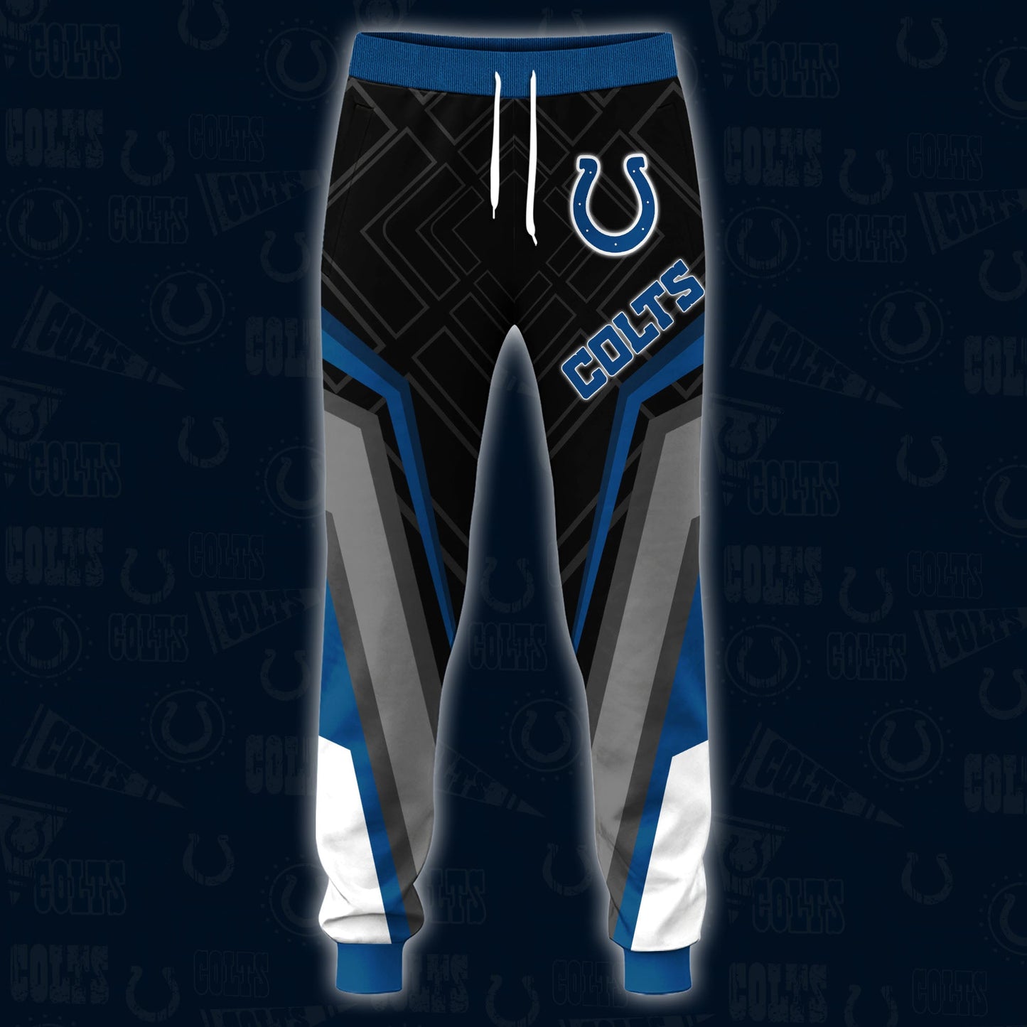 Indianapolis Colts Combo Hoodie And Sweatpants Custom Your Name, Sport Hoodie Sweatpants Set, Sport Gifts For Fans ETRG-62591