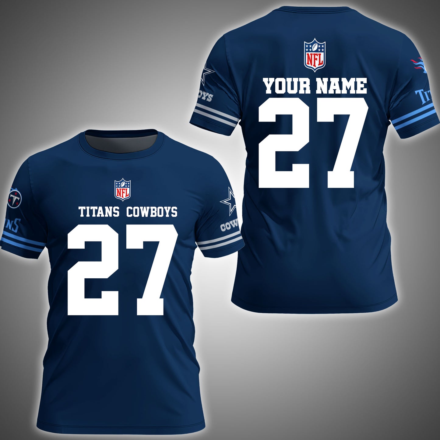 Tennessee Titans T-shirt Custom Team, Name And Number, Sport Gifts ETRG-63004