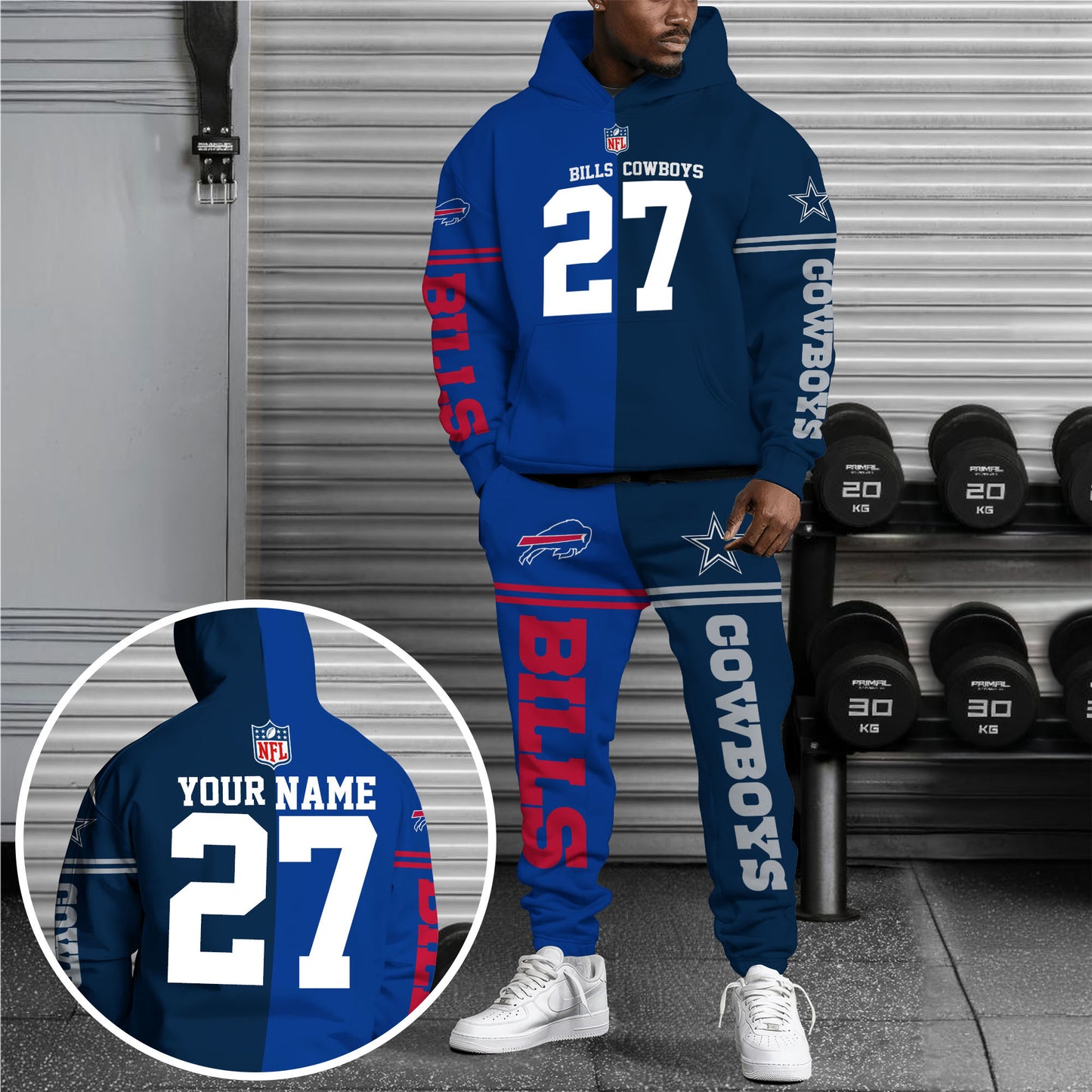 Buffalo Bills Combo Hoodie And Sweatpants Custom Team, Name And Number, Sport Gifts ETRG-63041