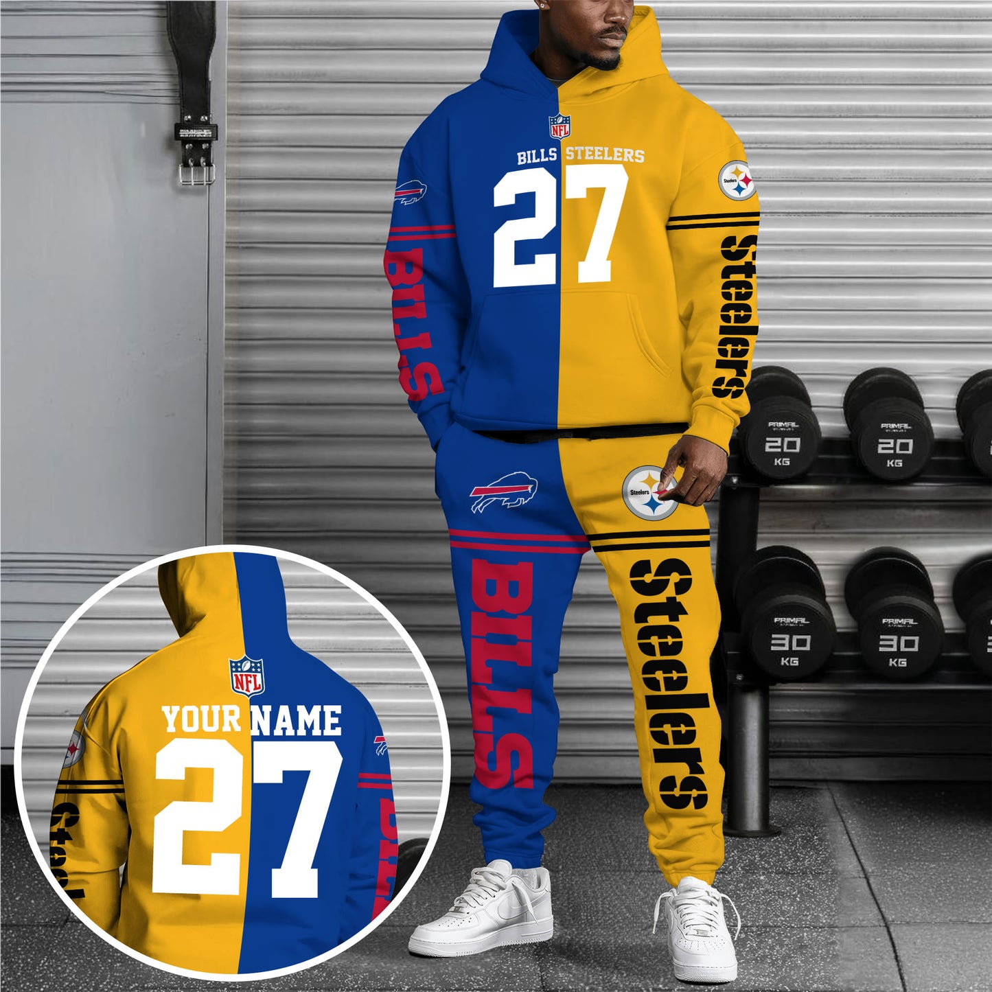 Buffalo Bills Combo Hoodie And Sweatpants Custom Team, Name And Number, Sport Gifts ETRG-63041