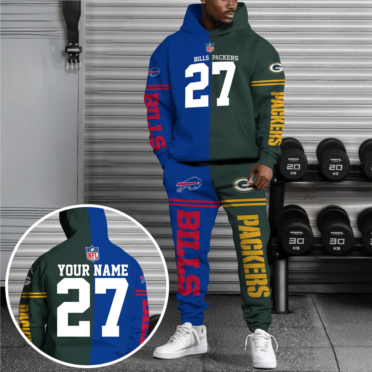 Buffalo Bills Combo Hoodie And Sweatpants Custom Team, Name And Number, Sport Gifts ETRG-63041