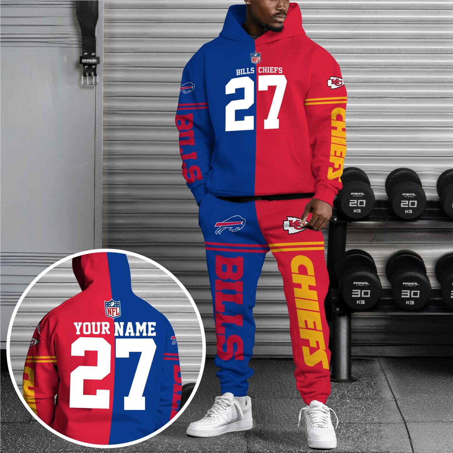 Buffalo Bills Combo Hoodie And Sweatpants Custom Team, Name And Number, Sport Gifts ETRG-63041