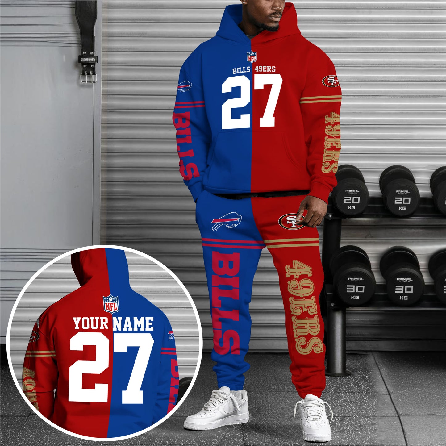 Buffalo Bills Combo Hoodie And Sweatpants Custom Team, Name And Number, Sport Gifts ETRG-63041