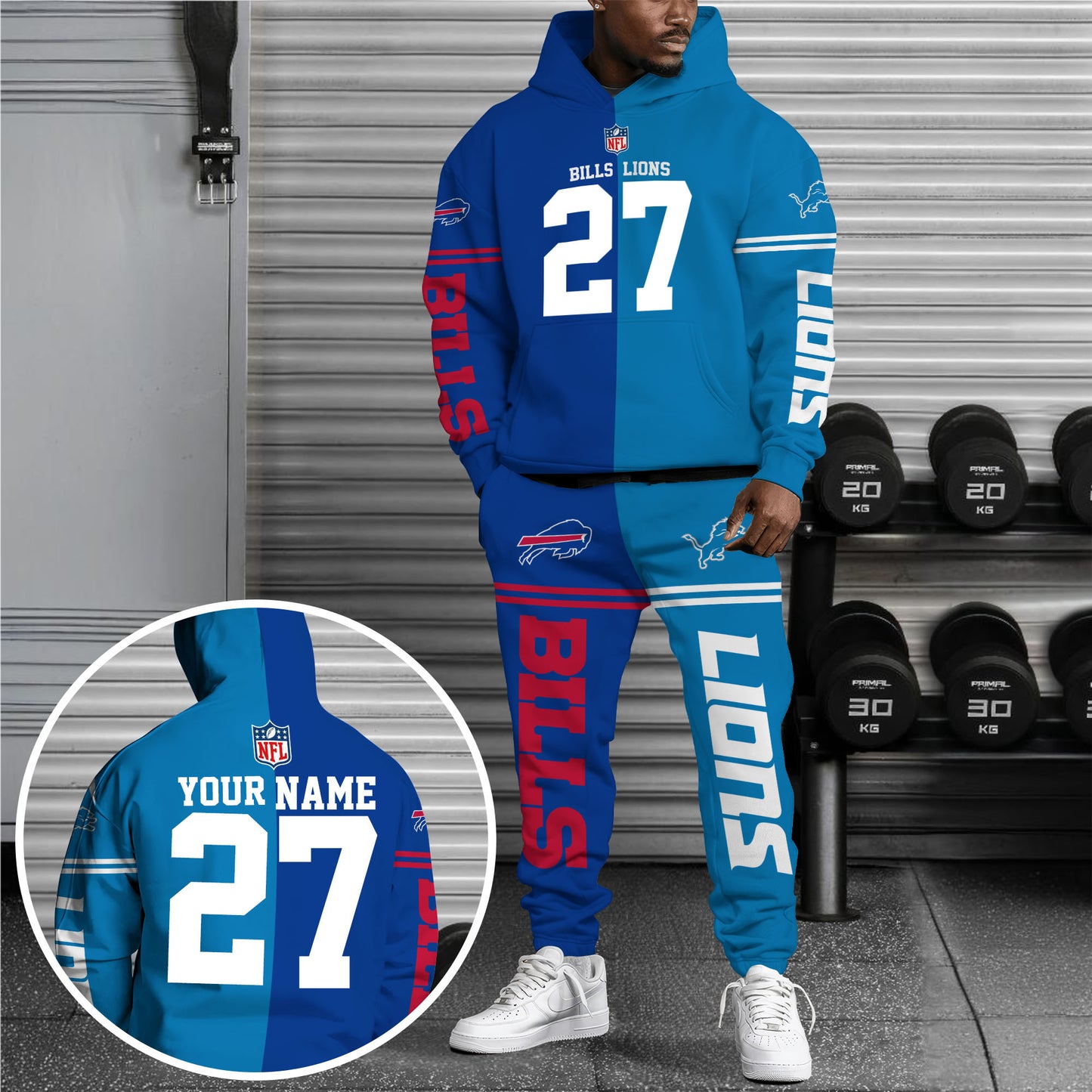 Buffalo Bills Combo Hoodie And Sweatpants Custom Team, Name And Number, Sport Gifts ETRG-63041