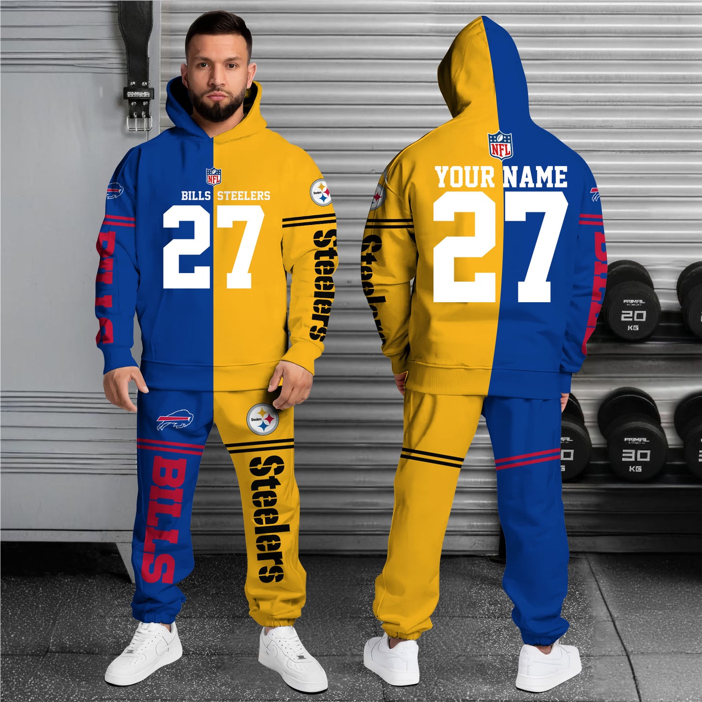 Buffalo Bills Combo Hoodie And Sweatpants Custom Team, Name And Number, Sport Gifts ETRG-63041