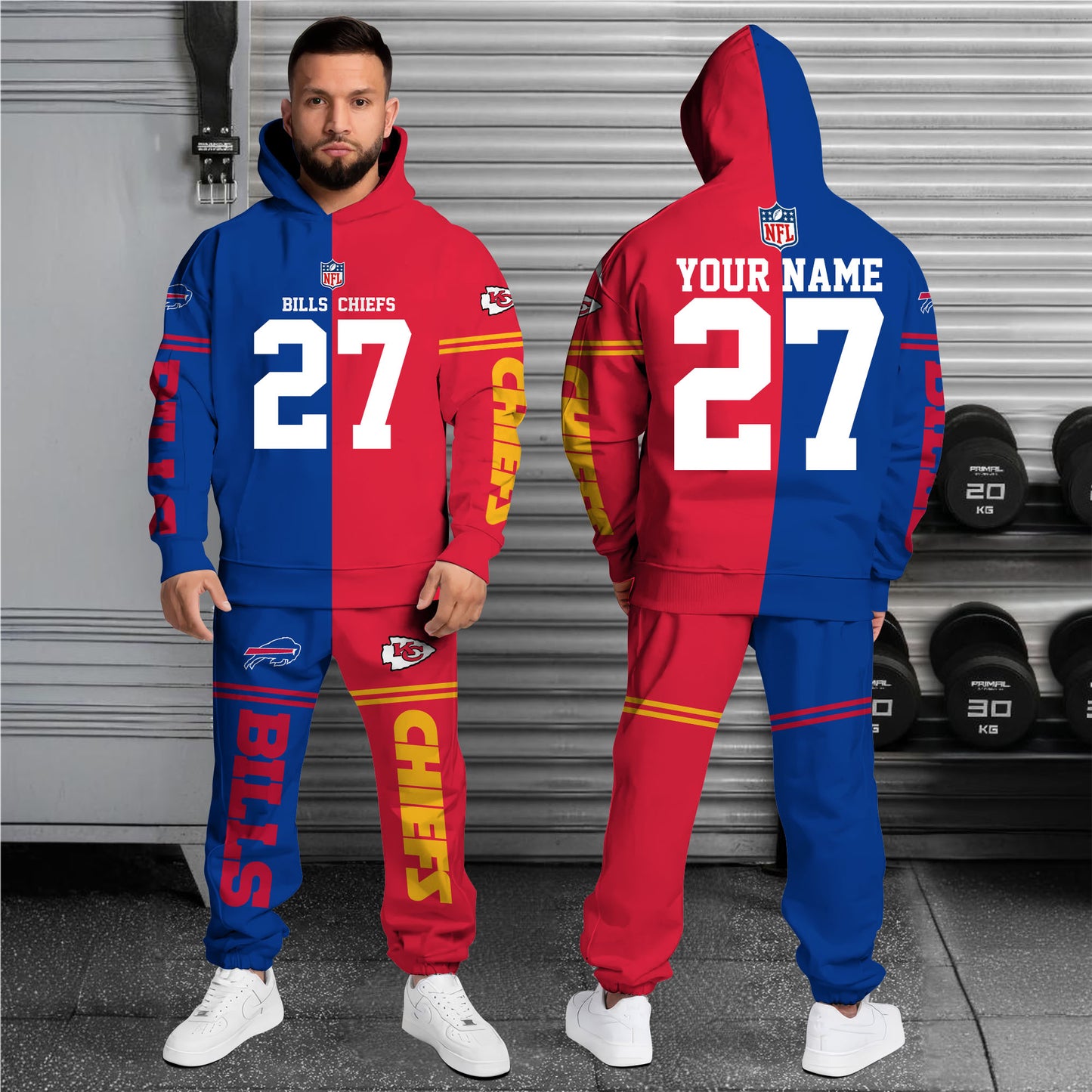 Buffalo Bills Combo Hoodie And Sweatpants Custom Team, Name And Number, Sport Gifts ETRG-63041