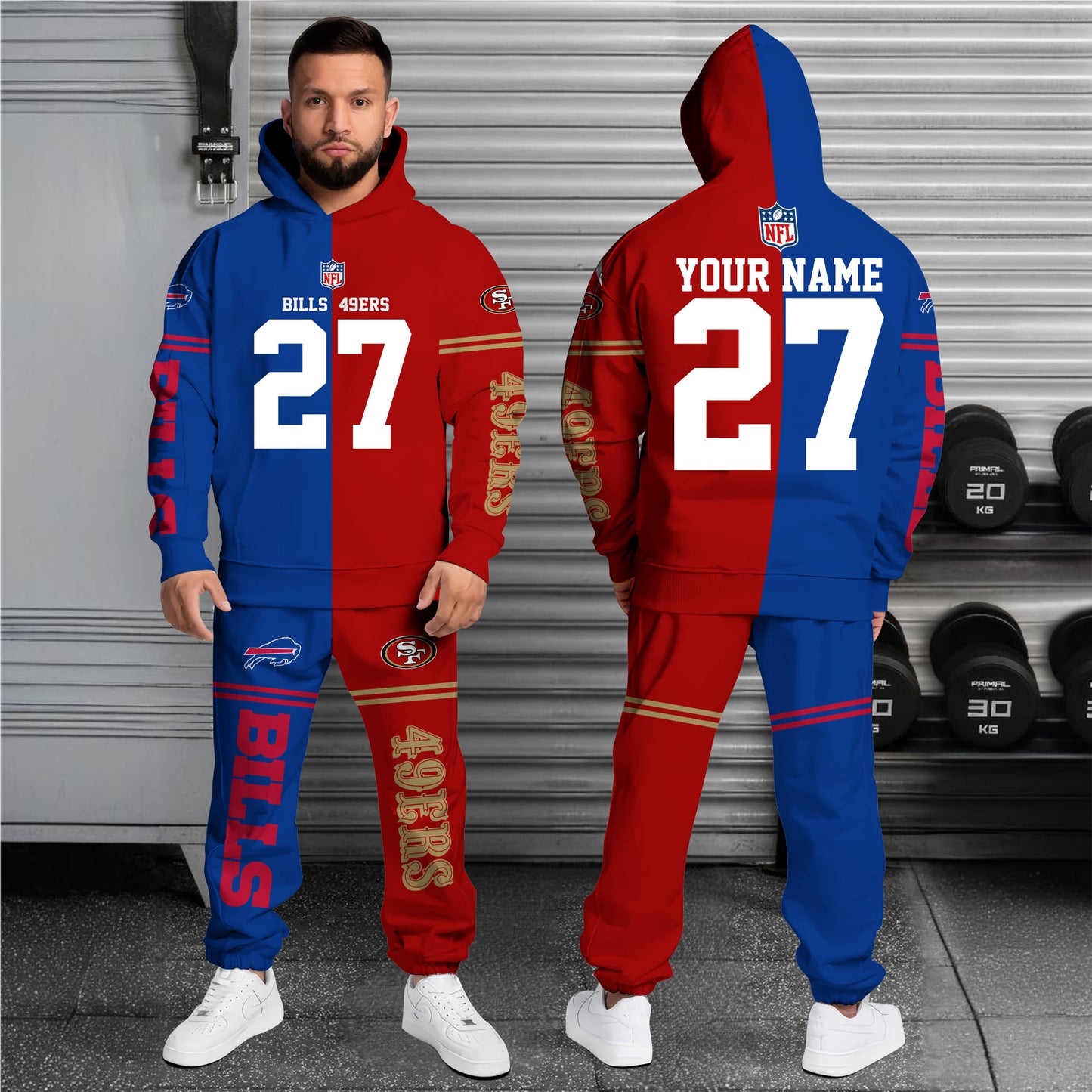 Buffalo Bills Combo Hoodie And Sweatpants Custom Team, Name And Number, Sport Gifts ETRG-63041