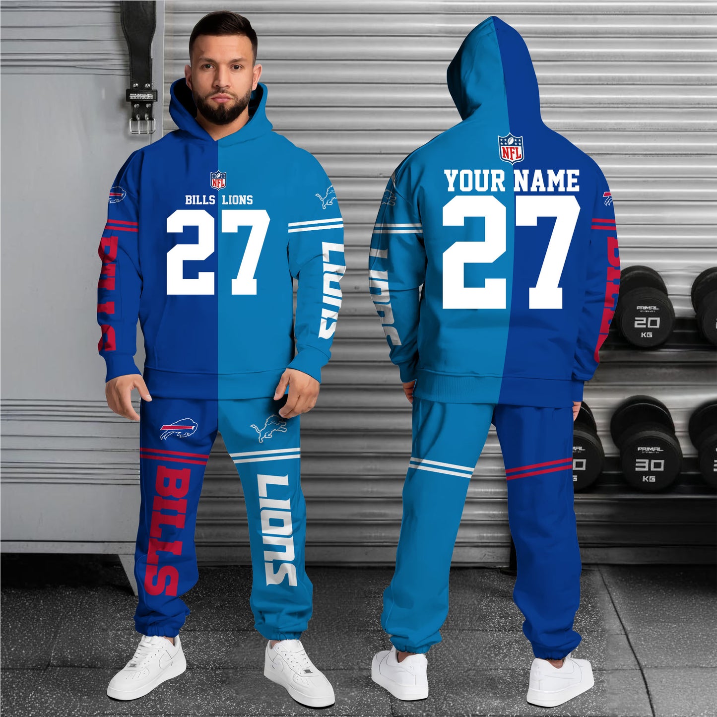Buffalo Bills Combo Hoodie And Sweatpants Custom Team, Name And Number, Sport Gifts ETRG-63041