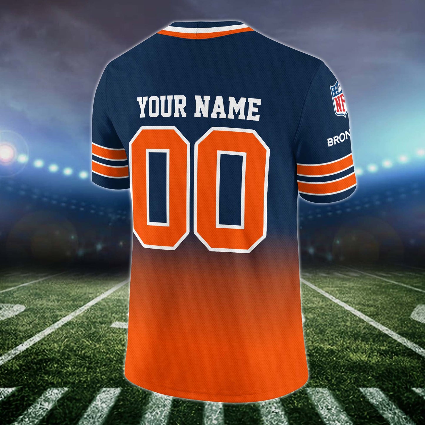 Denver Broncos Vneck Football Jersey Custom Name and Number, Football Team Gift for Fans ETUA-10023785