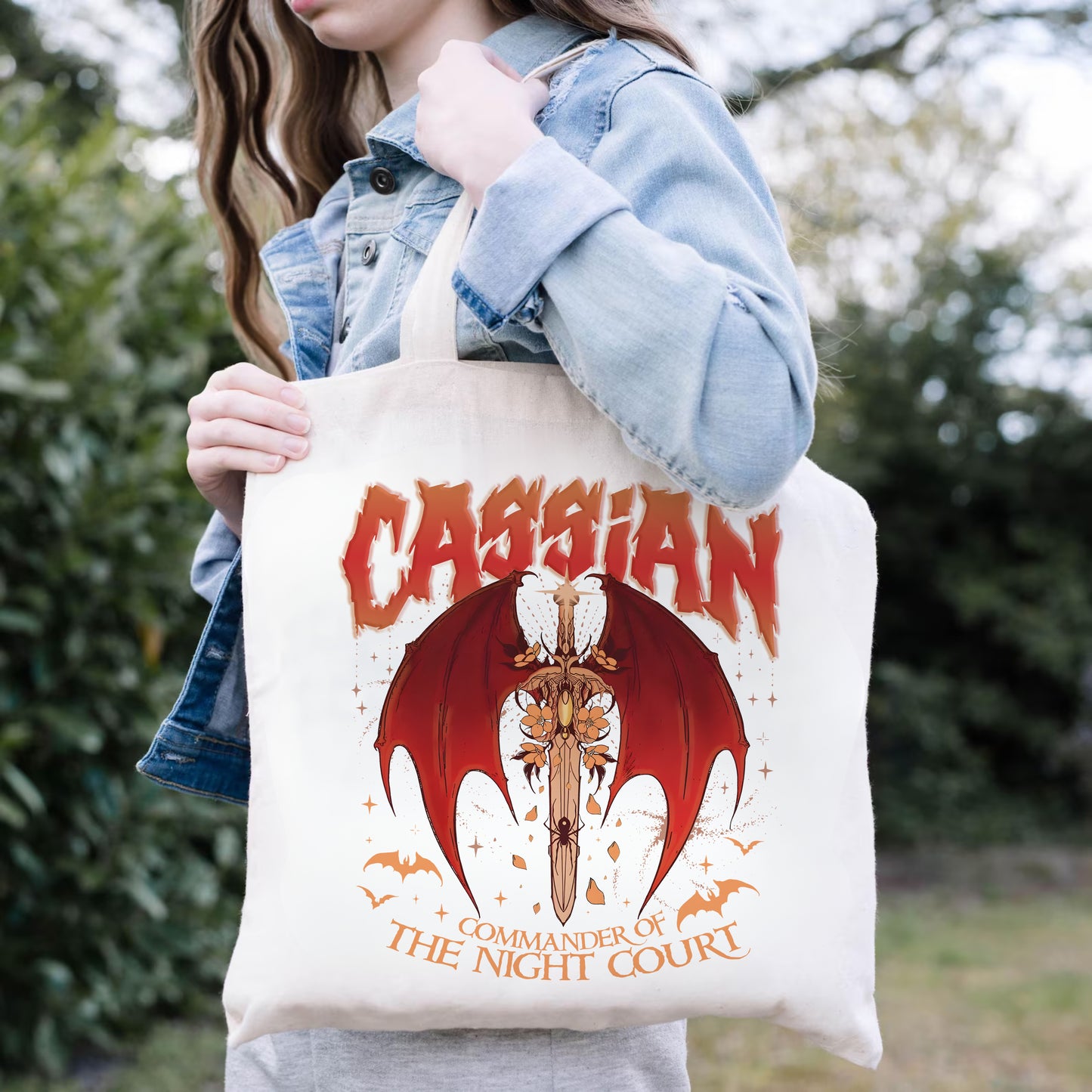 Cassian Tote Bag – Night Court Warrior