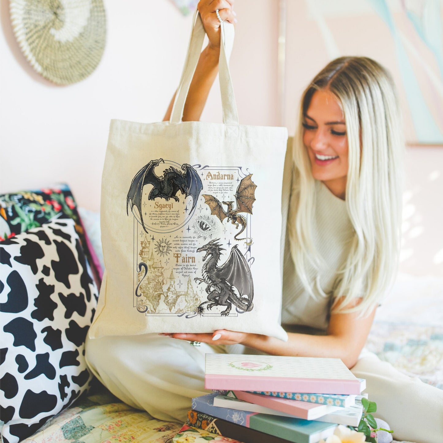 Fourth Wing Dragon Guide Tote – Sgaeyl, Andarna & Tairn
