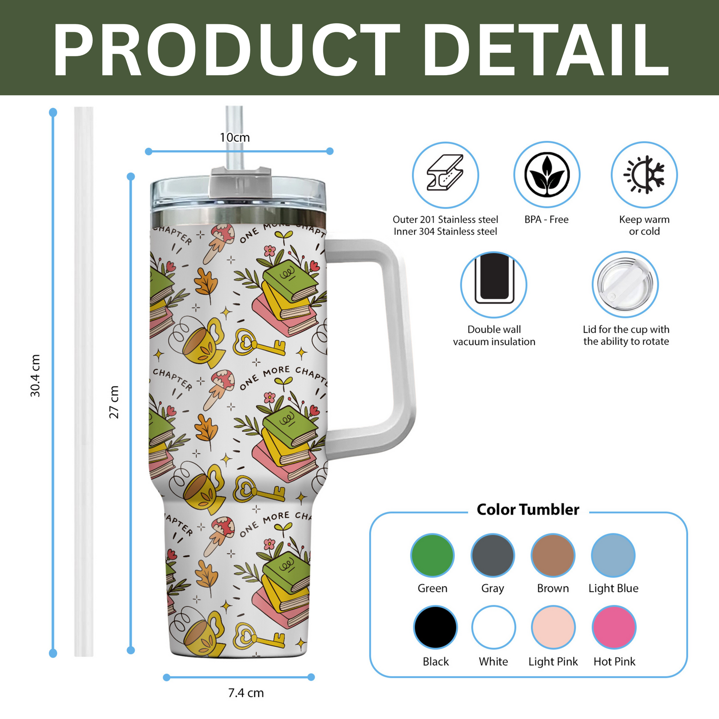 One More Chapter Bookish Tumbler