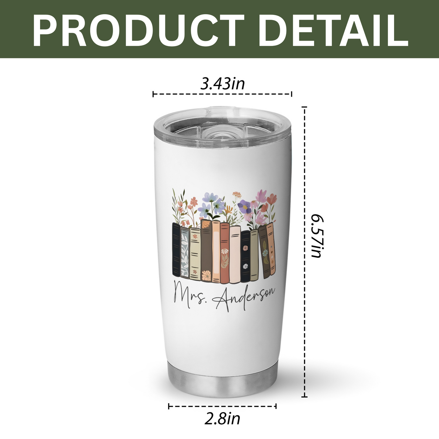 Custom Name Bookish Tumbler