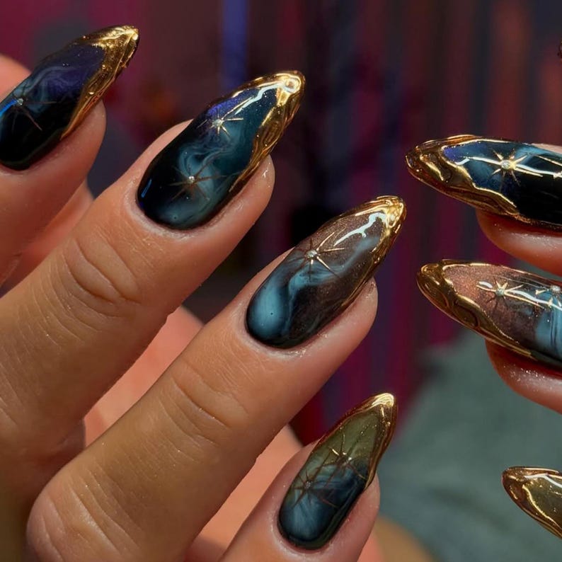 ACOTAR Starfall Galaxy Nails | Night Court Inspired Press Ons