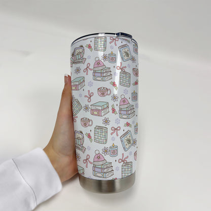 Cozy Bookish Tumbler – 20oz & 40oz Relaxed Reader Cup