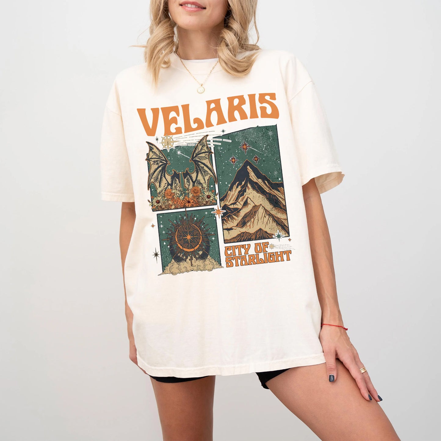 Velaris – City of Starlight Retro Fantasy Tee