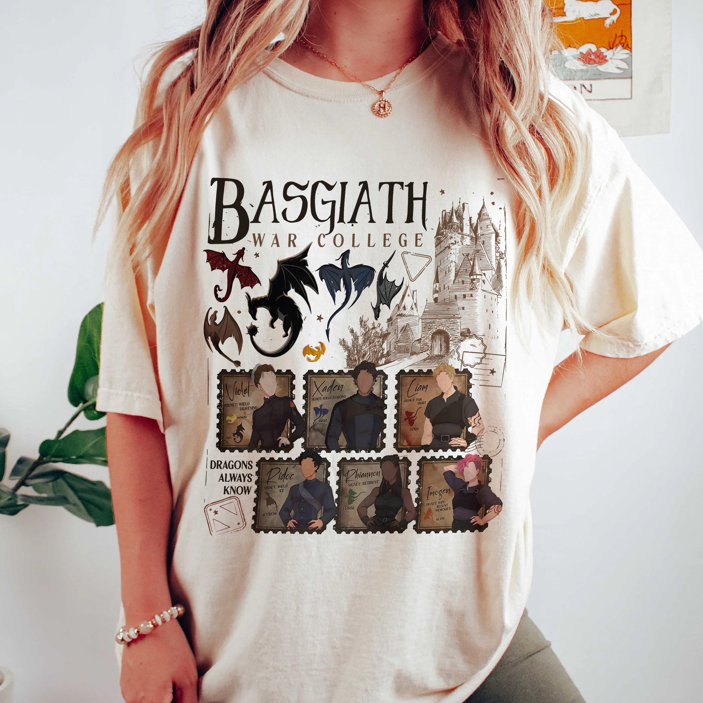 Basgiath War College Comfort Colors T-Shirt – Fourth Wing Fan Tee