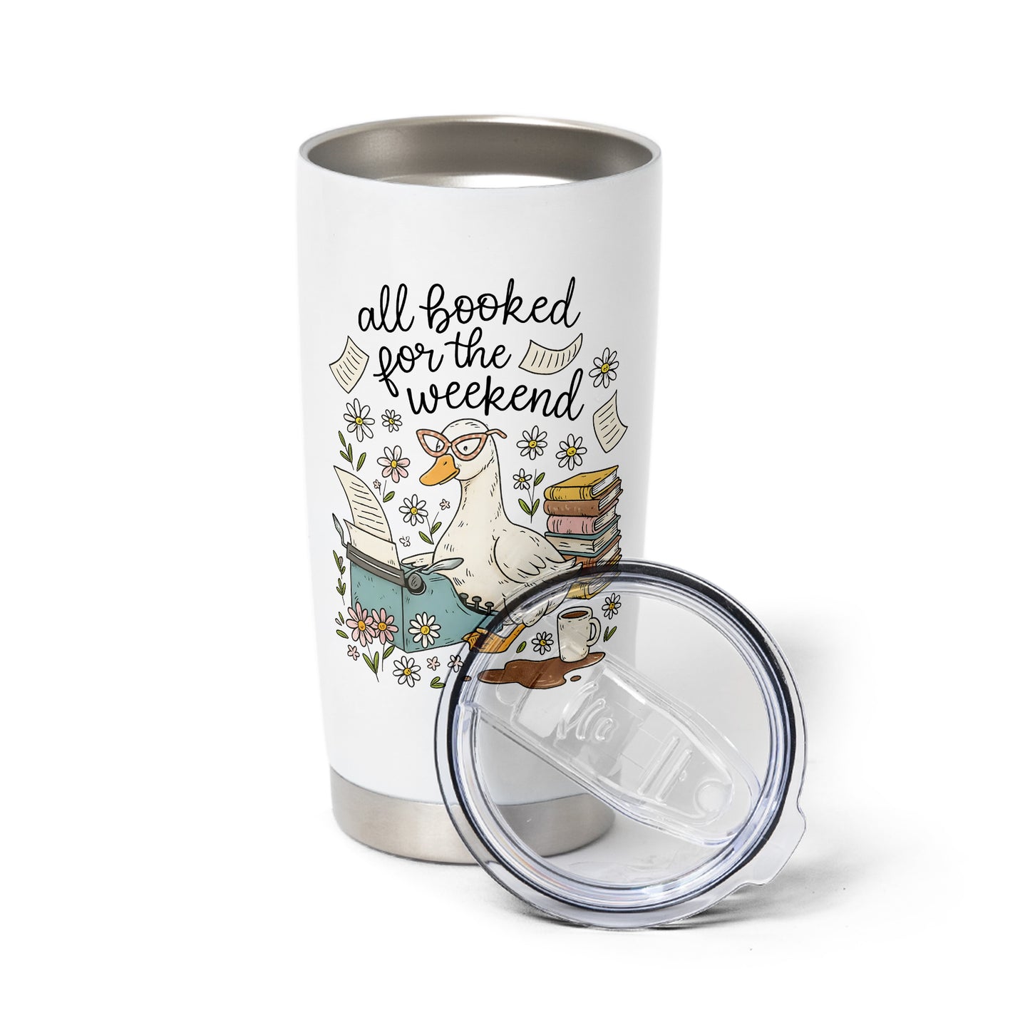 All Booked for the Weekend Bookish Tumbler