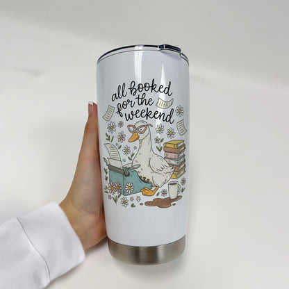 All Booked for the Weekend Bookish Tumbler