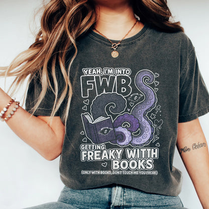 Freaky With Books Comfort Colors Graphic Tee
