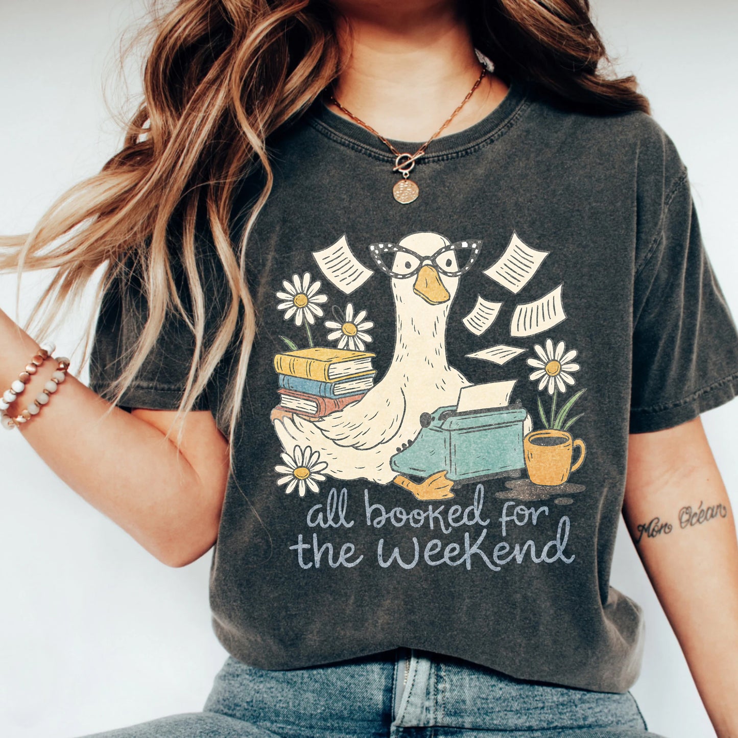 Weekend Book Goose Comfort Colors T-Shirt