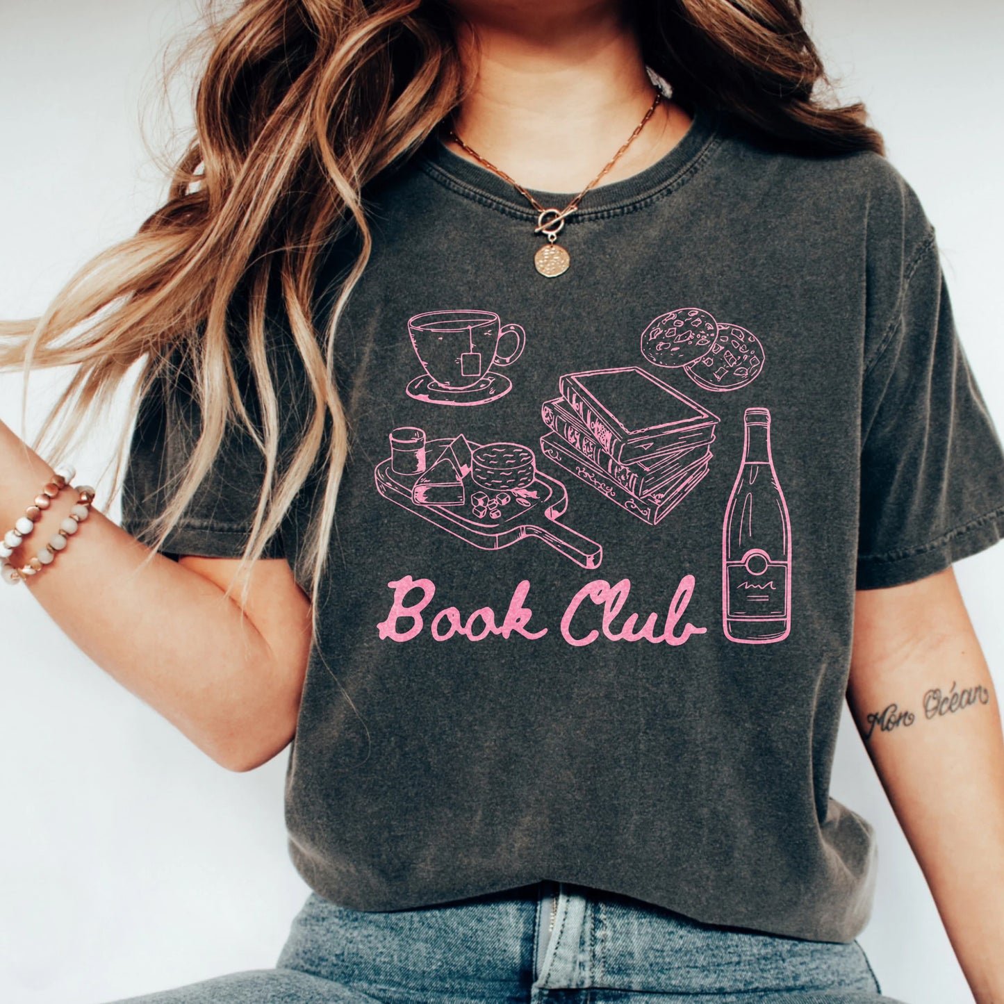 Book Club Snacks Comfort Colors Graphic Tee