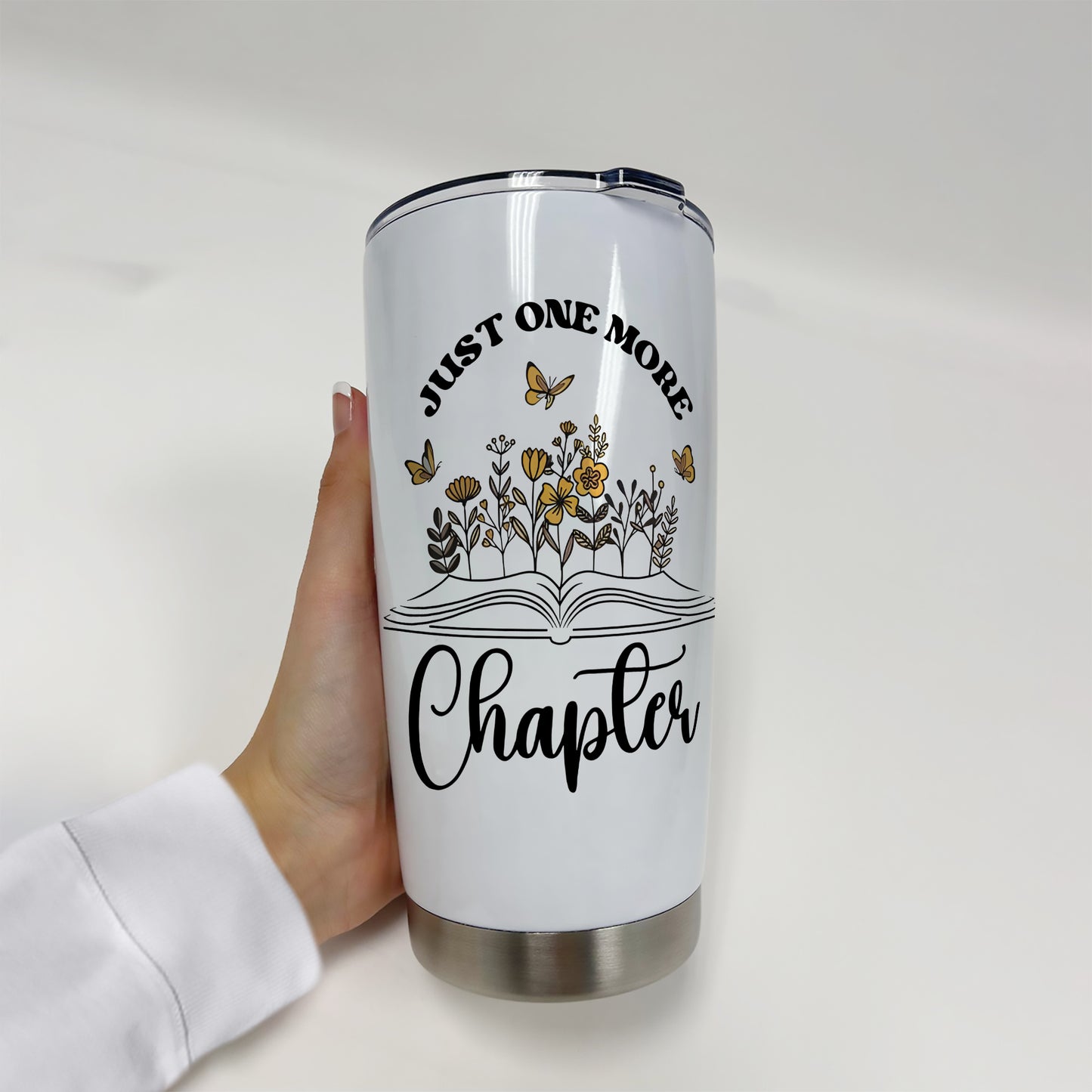 Just One More Chapter Bookish Tumbler