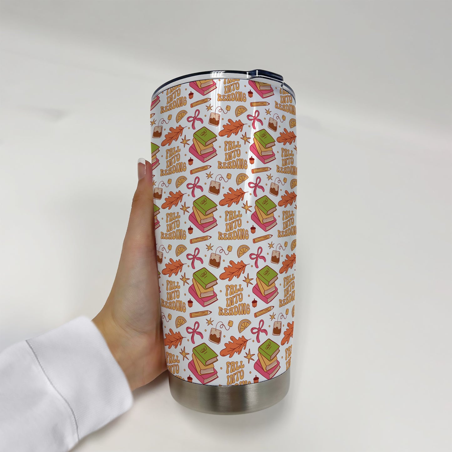 Fall Into Reading Bookish Tumbler