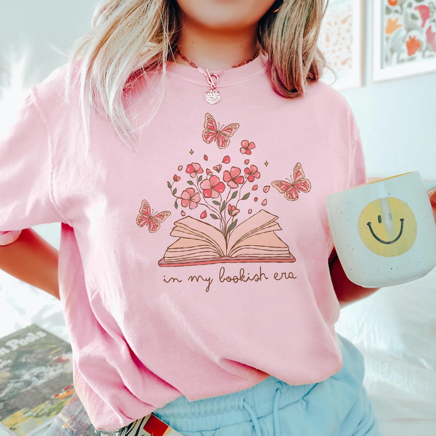 Floral Book Magic Comfort Colors T-Shirt