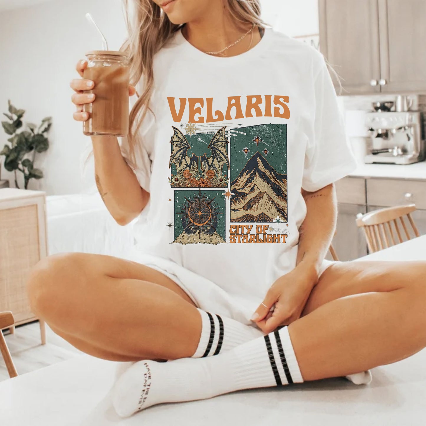 Velaris – City of Starlight Retro Fantasy Tee