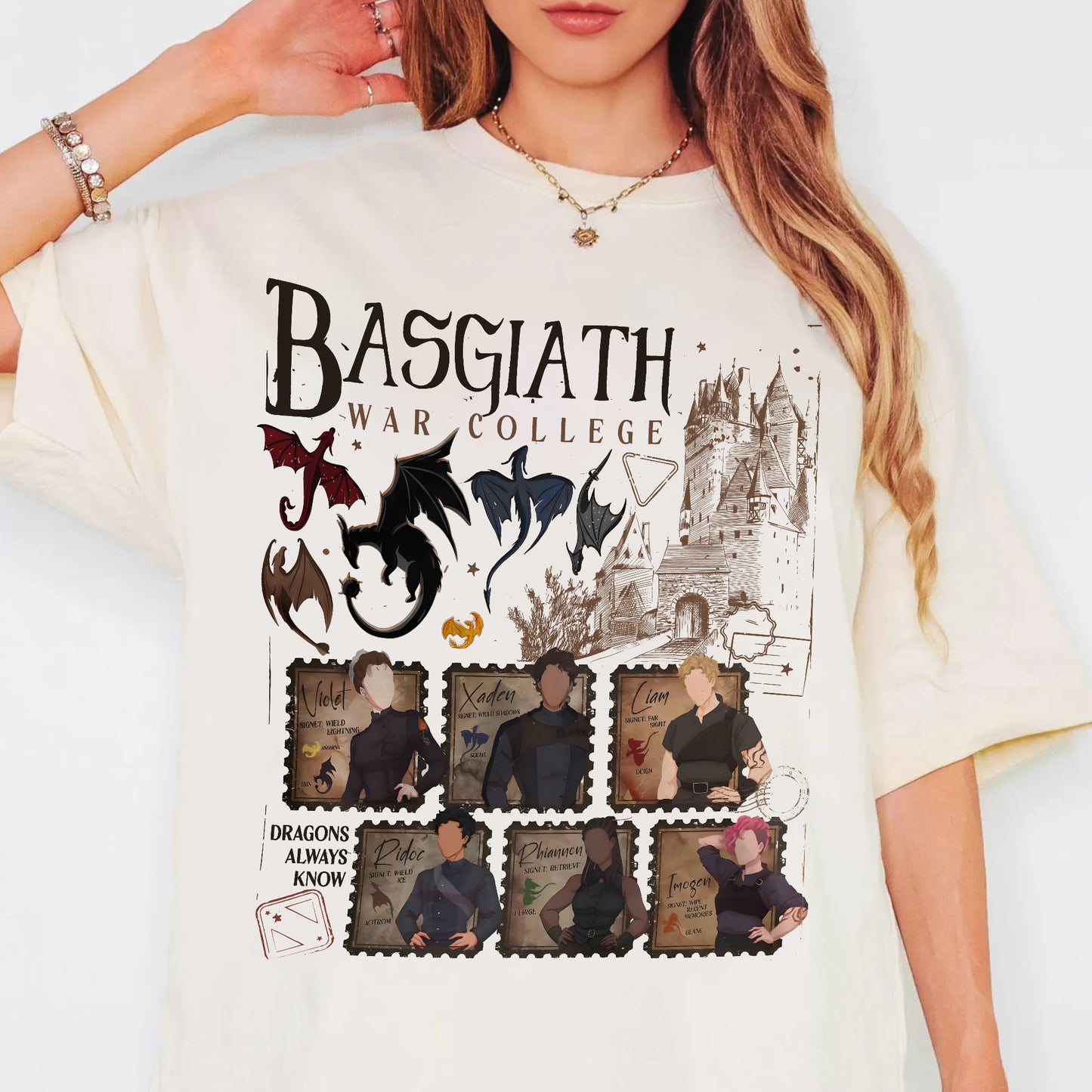 Basgiath War College Comfort Colors T-Shirt – Fourth Wing Fan Tee