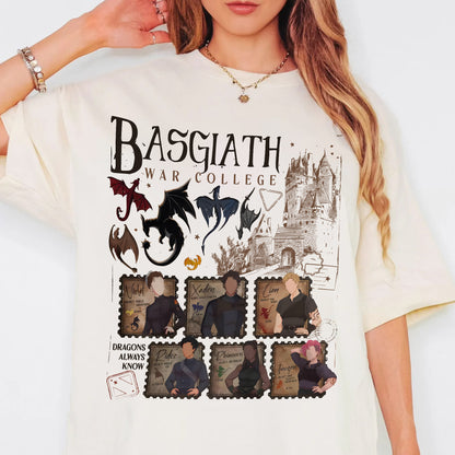 Basgiath War College Comfort Colors T-Shirt – Fourth Wing Fan Tee