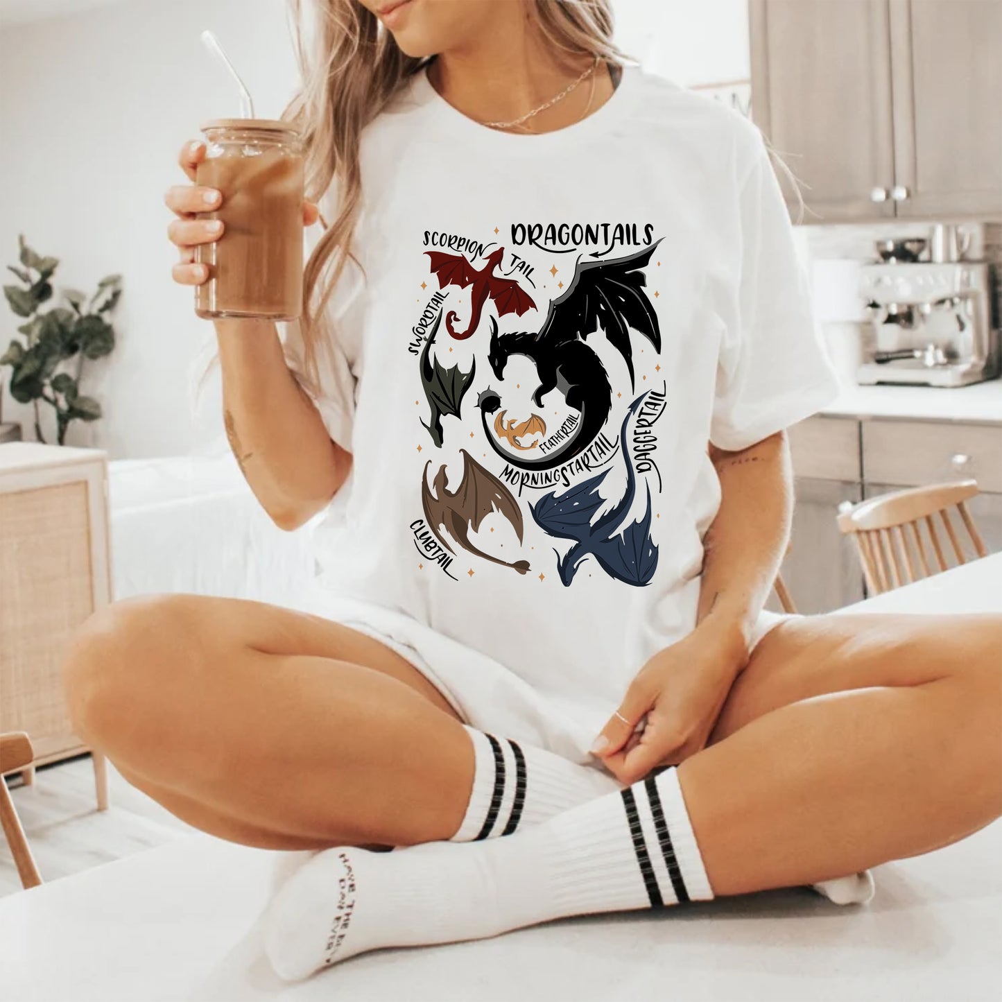 Dragontails T-Shirt | Fourth Wing Fantasy Dragon Tee