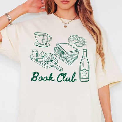 Book Club Snacks Comfort Colors Graphic Tee