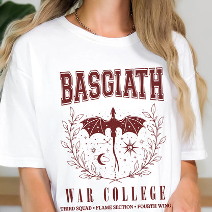 Basgiath War College T-Shirt – Fourth Wing Inspired