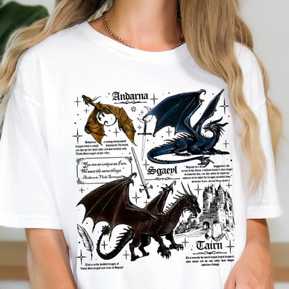 Empyrean Dragons T-Shirt | Fourth Wing Fantasy Tee