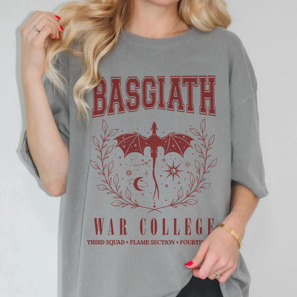 Basgiath War College T-Shirt – Fourth Wing Inspired