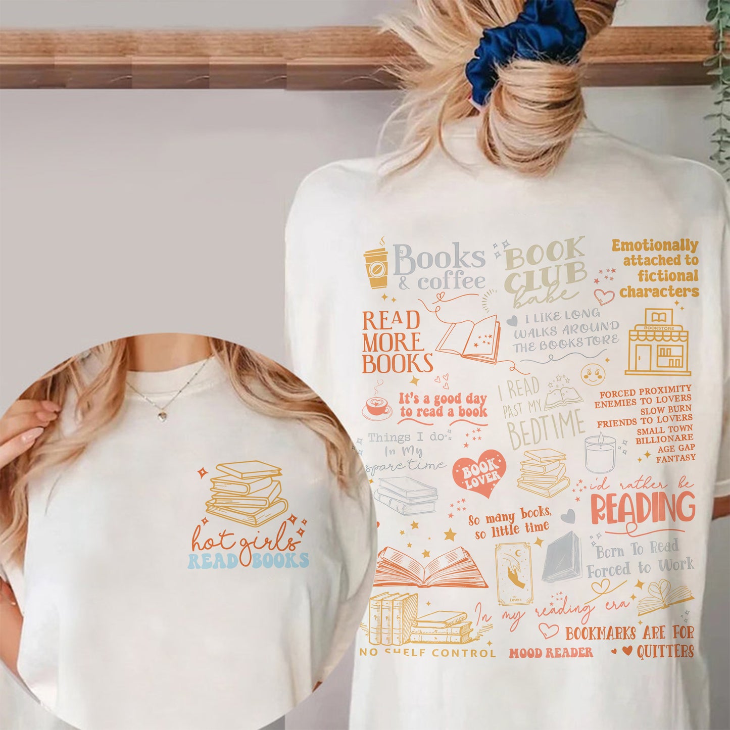 Hot Girls Read Books Comfort Colors T-Shirt – Funny Bookish Quote Tee
