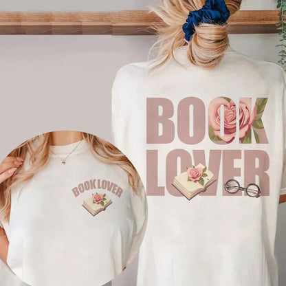 Book Lover Floral Comfort Colors Graphic Tee