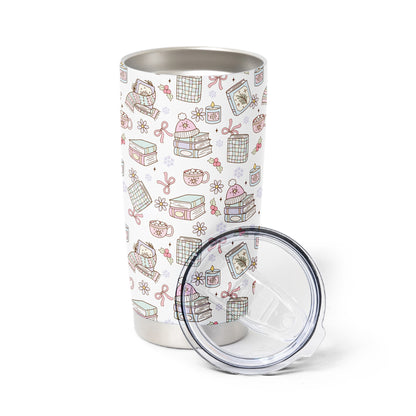 Cozy Bookish Tumbler – 20oz & 40oz Relaxed Reader Cup