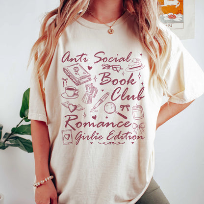 Romance Girlie Edition Comfort Colors T-Shirt – Anti Social Book Club Tee