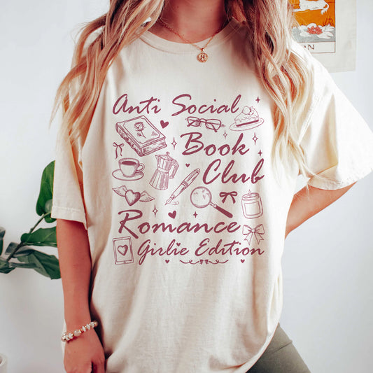Romance Girlie Edition Comfort Colors T-Shirt – Anti Social Book Club Tee