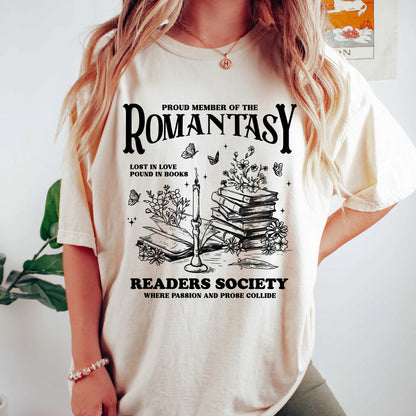 Romantasy Readers Society Tee – Passion & Prose Edition