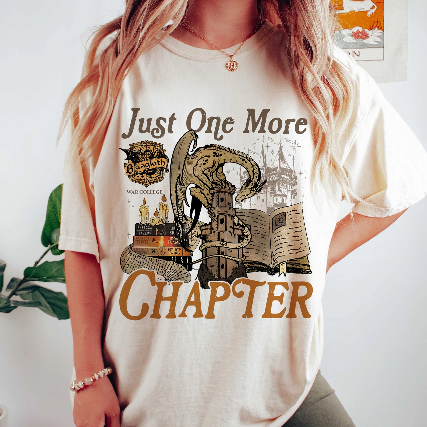 Fourth Wing Comfort Colors T-Shirt – Just One More Chapter Book Tee