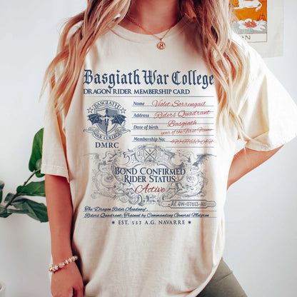 Fourth Wing Basgiath War College Comfort Colors T-Shirt
